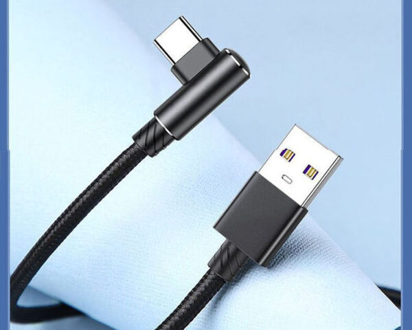 Nylon Braided 90 Degree USB Type-C Cable