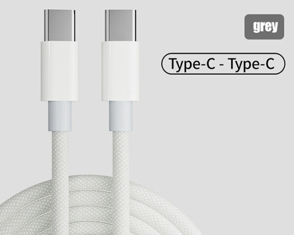 Câble tressé USB Type C vers USB C PD 60 W 3 A - 图片 2