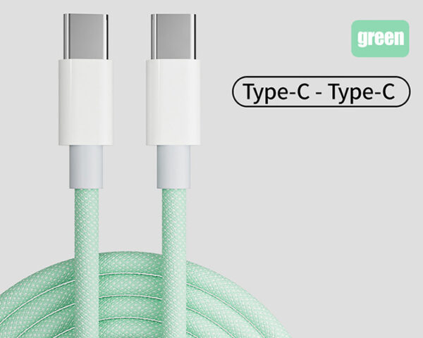 Câble tressé USB Type C vers USB C PD 60 W 3 A - 图片 3