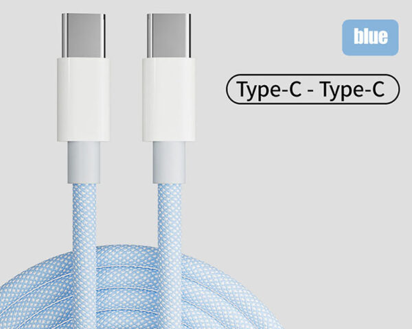 Câble tressé USB Type C vers USB C PD 60 W 3 A - 图片 4
