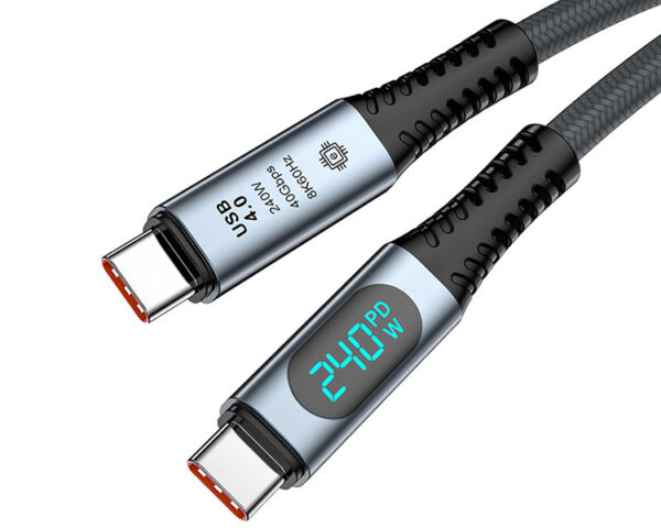 Câble de données USB4 PD240W compatible avec Thunderbolt