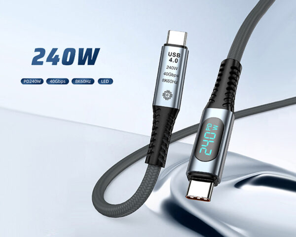 Câble de données USB4 PD240W compatible avec Thunderbolt - 图片 3
