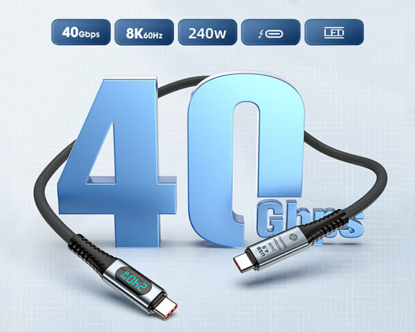 Câble de données USB4 PD240W compatible avec Thunderbolt - 图片 4