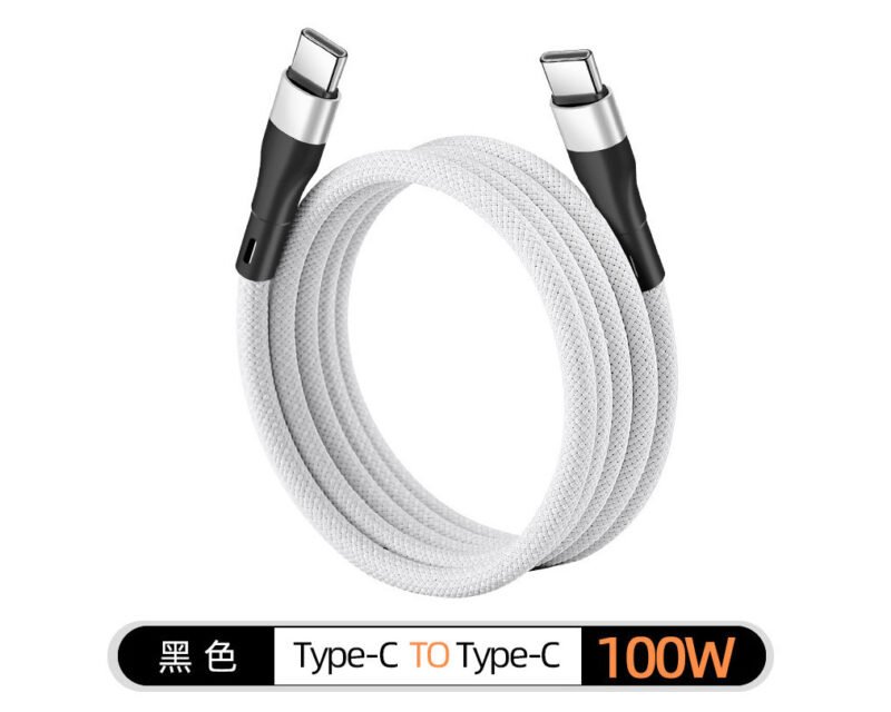 Magnetic absorption PD100W type-c data cable