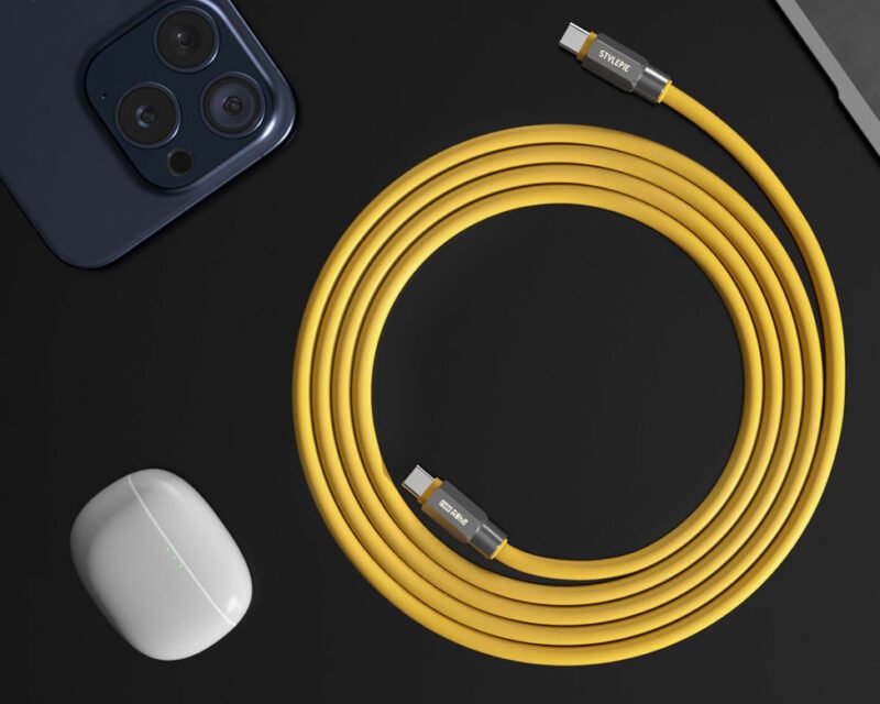 240W type c liquid soft silicone charging cable - Bilde 3