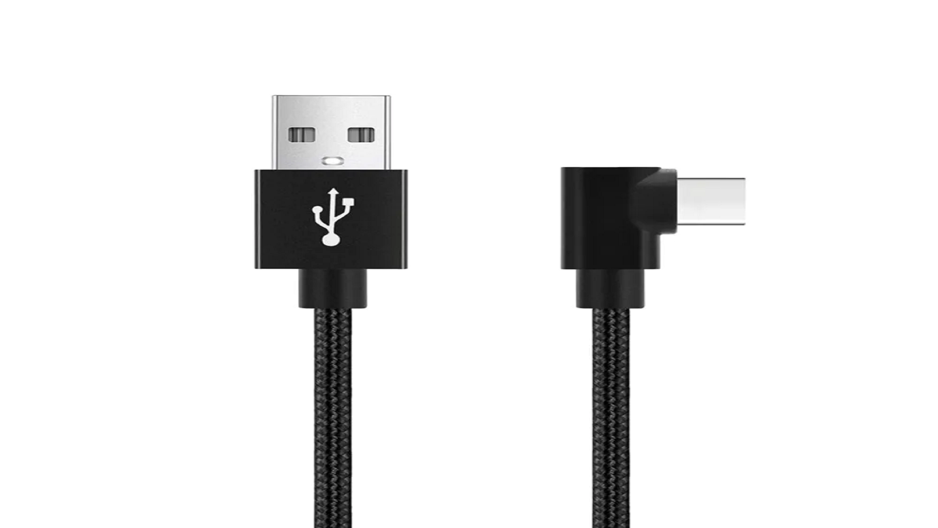 Nylon Braided 90 Degree USB-Type-C Cable