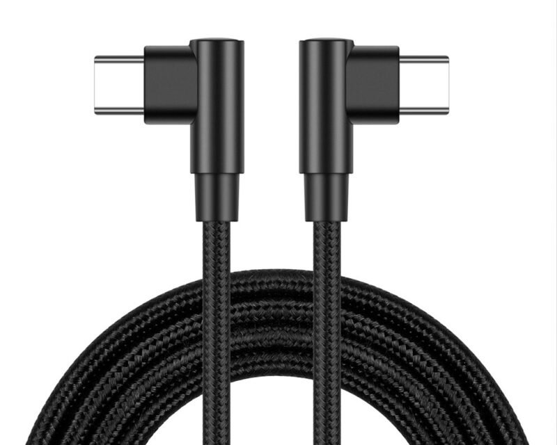 Nylon Braided 90 Degree USB-C TO USB- C Cable - Afbeelding 3