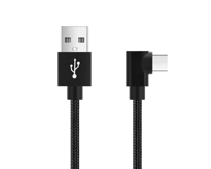 Nylon Braided 90 Degree USB Type-C Cable - Afbeelding 4